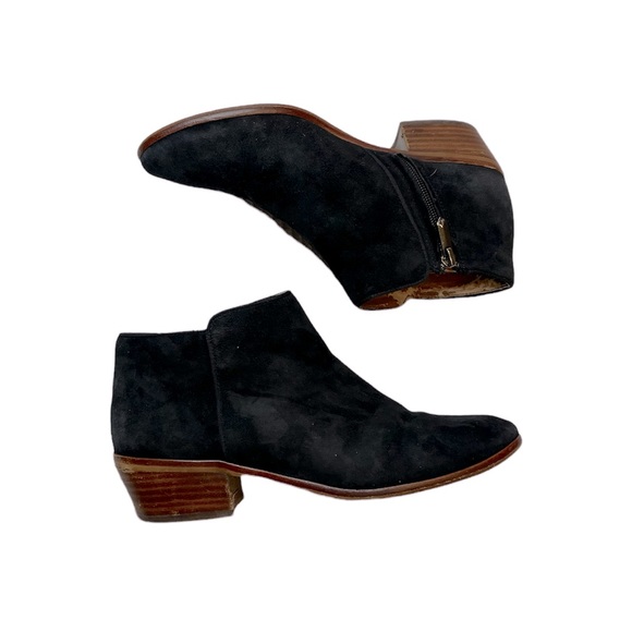 Sam Edelman Black Suede Ankle Boots - Picture 2 of 6
